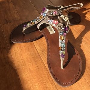Steve Madden jeweled sandals